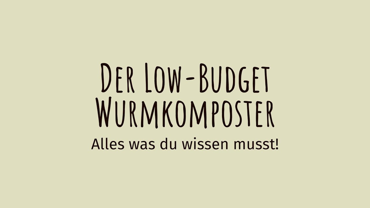 Der Low-Budget Wurmkomposter - ein Produktvideo