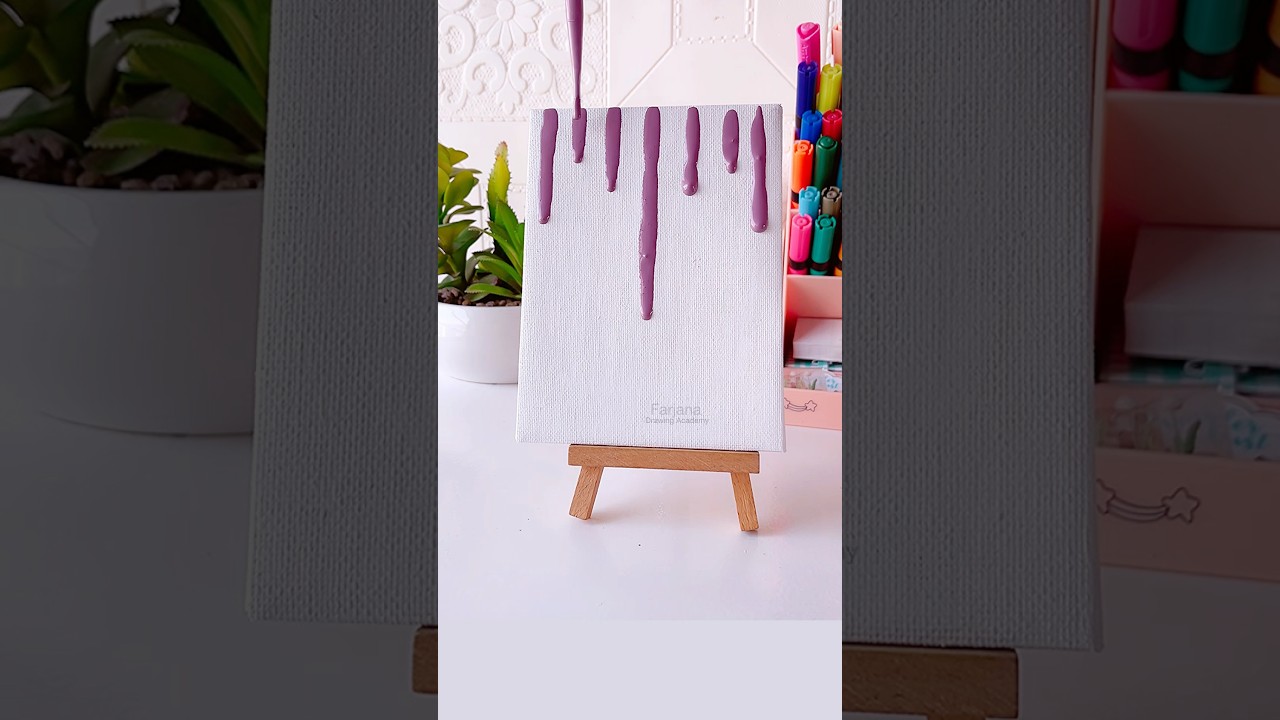 Aesthetic canvas art #painting #art #shorts