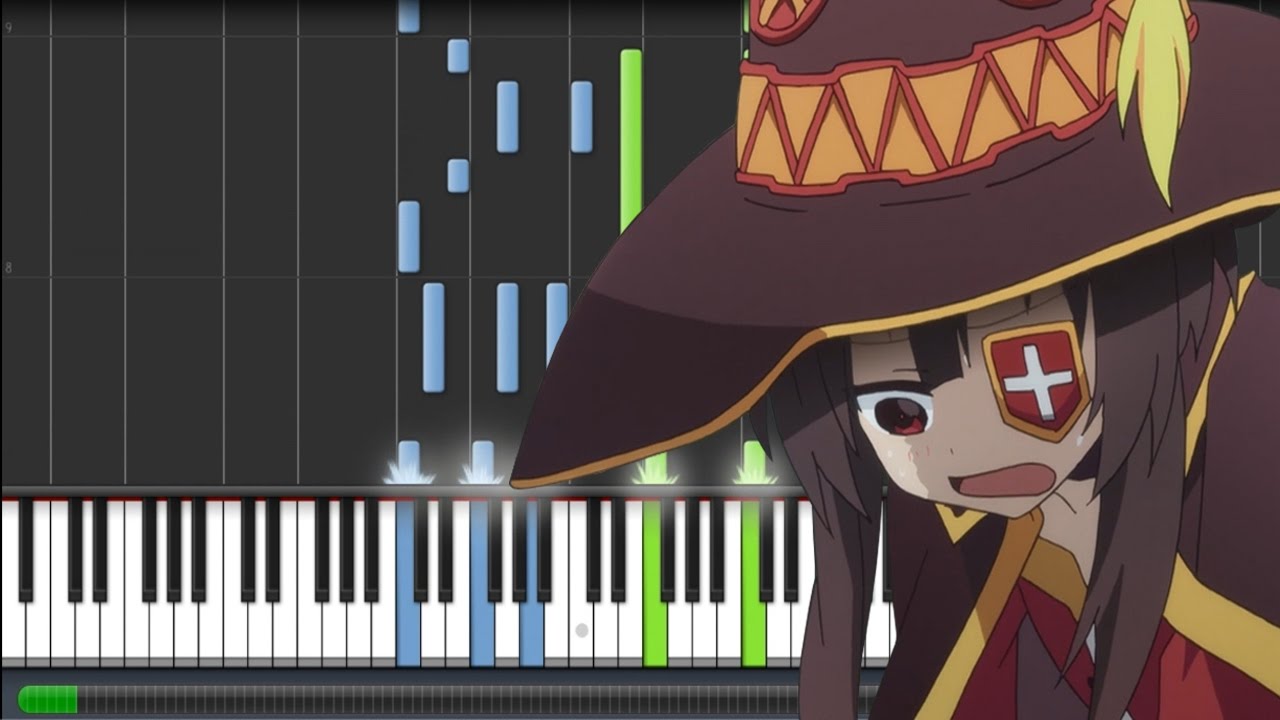 【FULL】KonoSuba [この素晴らしい世界に祝福を] ED- Chiisana Boukensha (Piano Synthesia Tutorial + Sheet)
