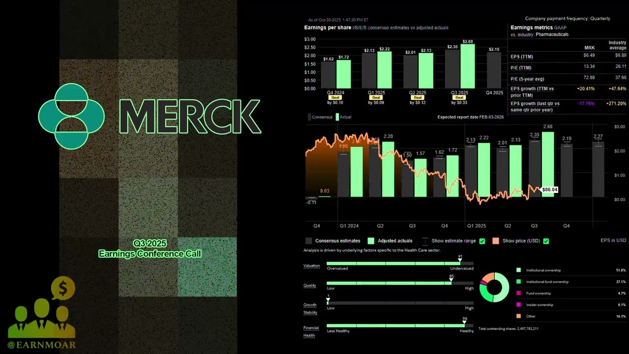 $MRK Merck Q3 2025 Earnings Conference Call