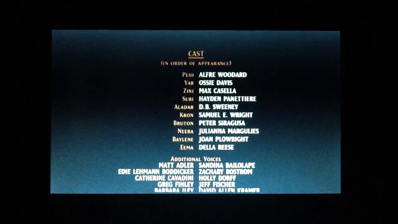 DINOSAUR(2000) END CREDITS.