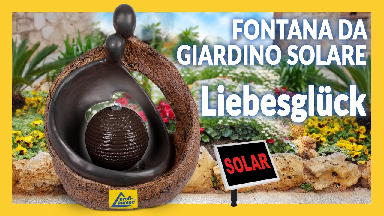Fontana da giardino solare „Liebesglück“ - Italiano