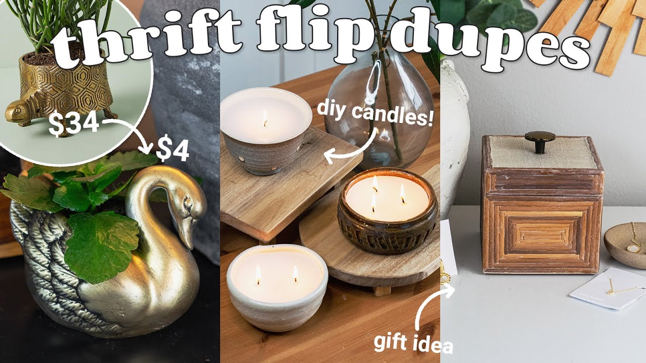 DIY home DECOR DUPES using THRIFTED Items ✨ (+ easy DIY gift ideas!)