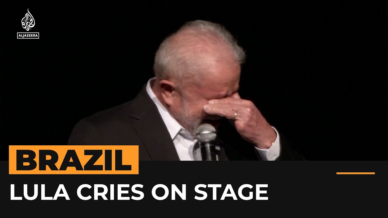 Brazilian President-elect Lula breaks down on stage | Al Jazeera Newsfeed