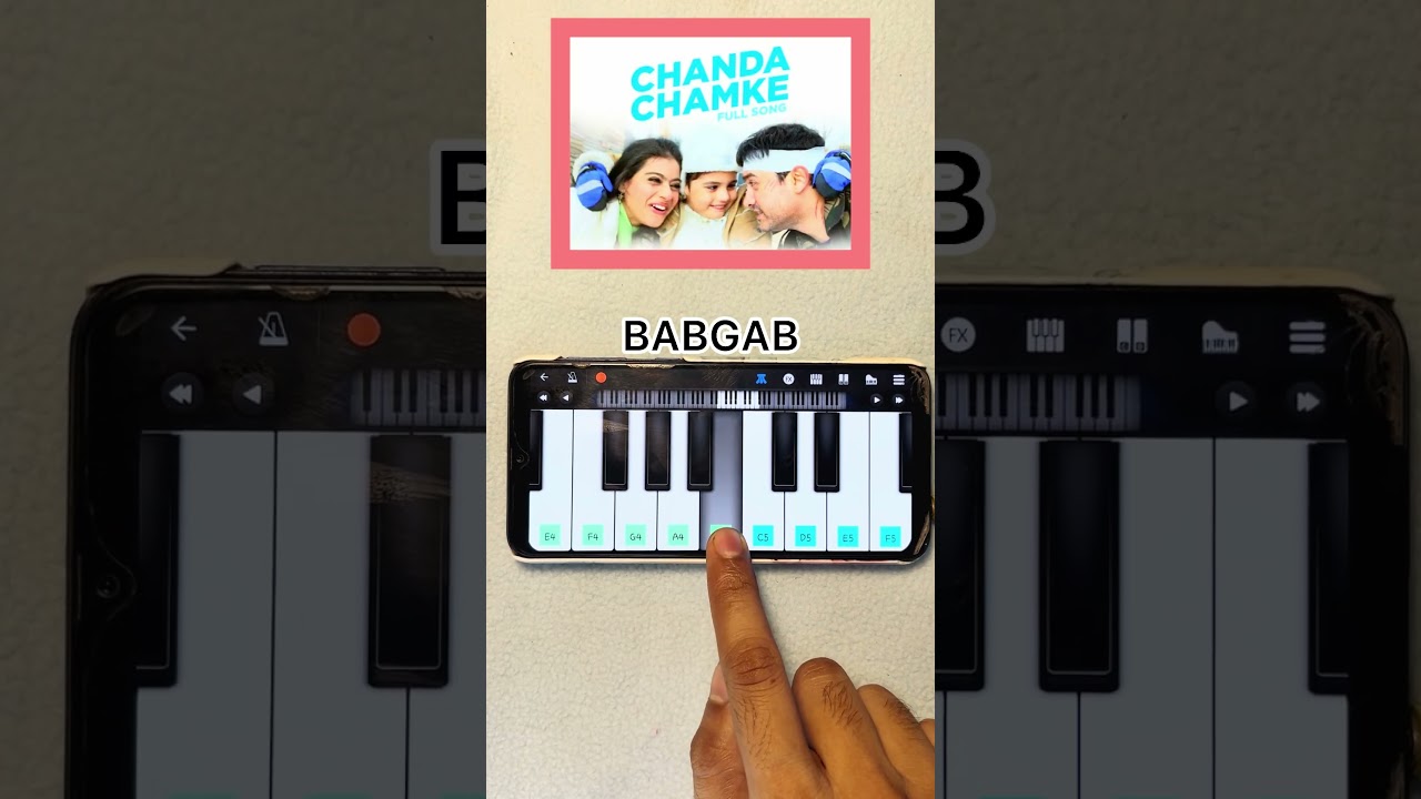 Chanda Chamke | Full Song I Fanaa | Aamir Khan, Kajol, Rishi Kapoor,piano tutorial #music #shortvide