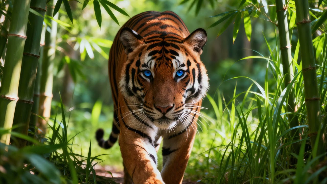 Majestic Bengal Tiger Close Up 4K  Nature Wildlife Frame TV Art Screensaver