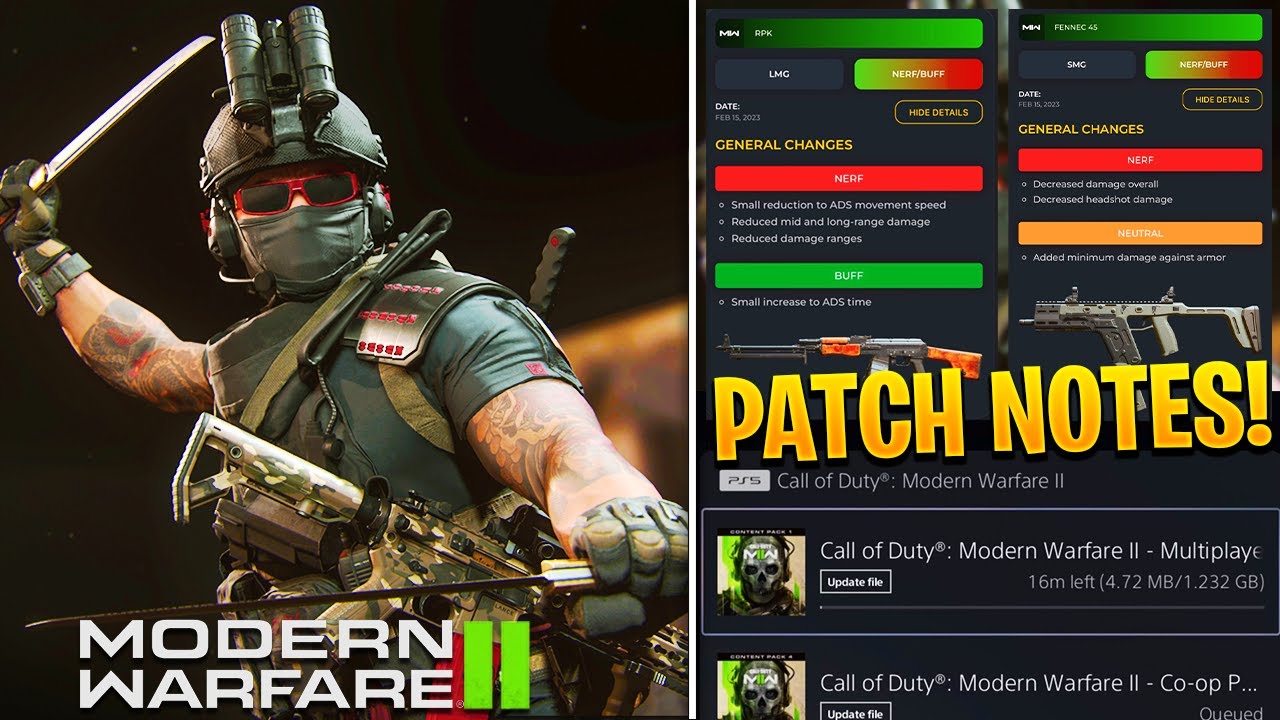 MW2 SEASON 2 UPDATE PATCH NOTES! (Weapon Balances, Changes, & MORE!) - Modern Warfare 2 Update 1.15