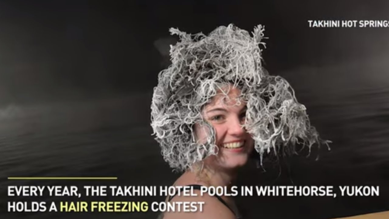 The Takhini Hot Springs Hair Freezing Contest