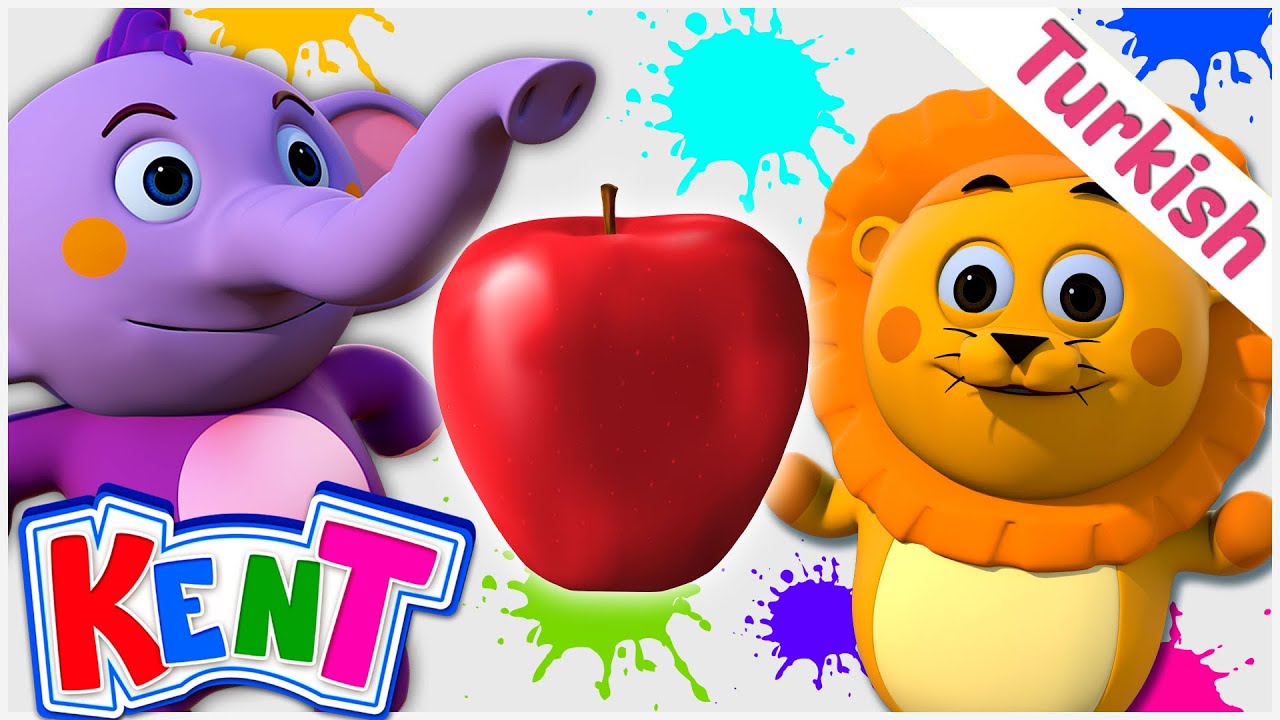 Kent The Elephant | Meyvelerle Renkleri Öğrenin | Çocuklar İçin Öğrenme Videoları | Sevimli Fil Kent