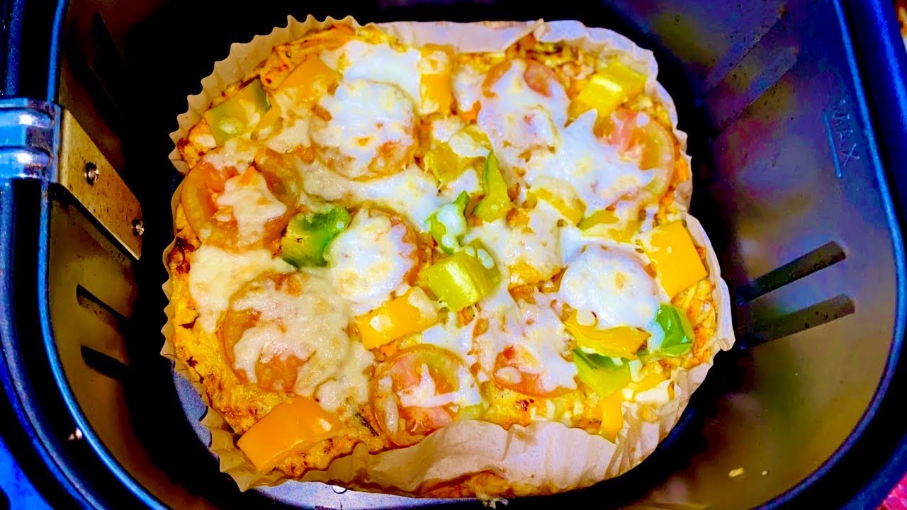 “Crispy Air Fryer Veggie Pizza: A Quick & Healthy Delight”!Air Fryer recipes!Air fryer pizza recipe