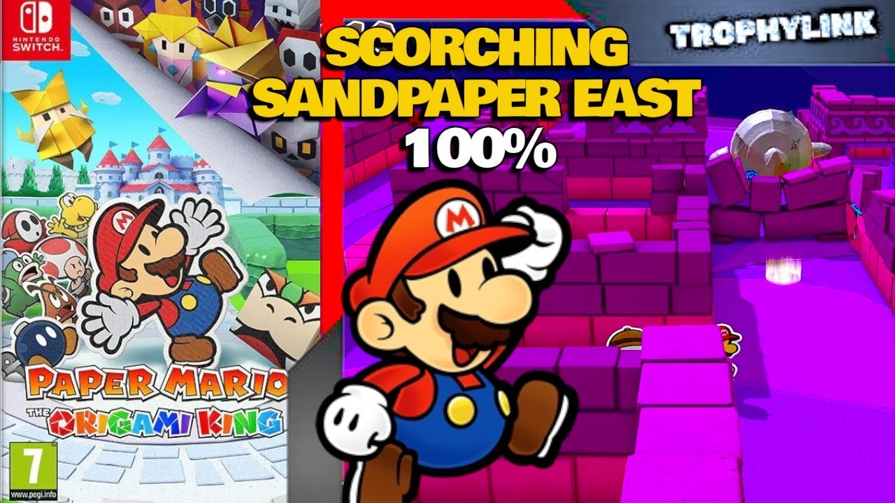Scorching Sandpaper East 100% Wszystkie znajdźki - Paper Mario Origami king (Poradnik 100%)