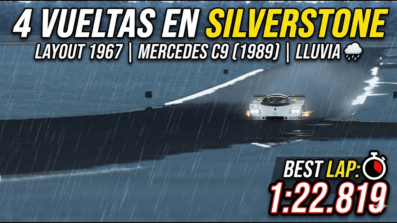 C9 1989 en Silverstone 1967 (lluvia ligera) | Vuelta rápida 1:22.819