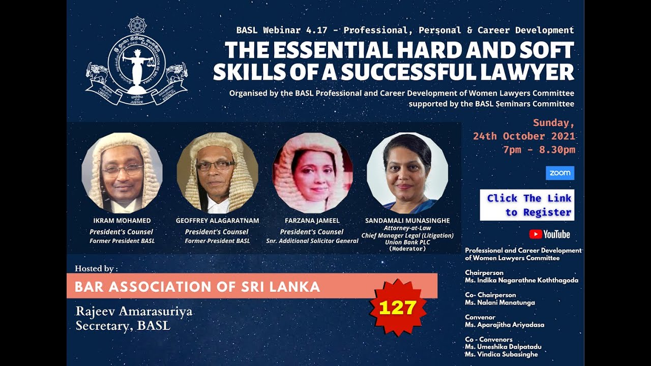 127th BASL (Series 4) - The Essential Hard & Soft Skills of a Successful Lawyer