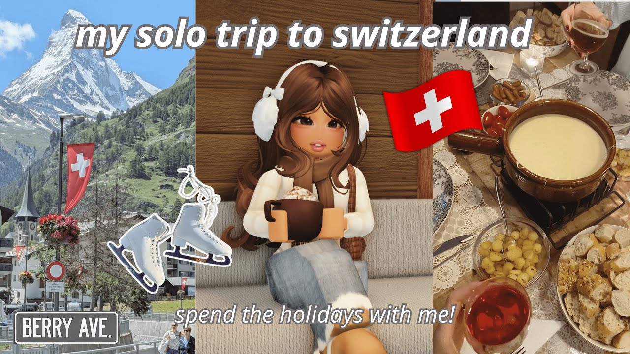 my solo trip to switzerland જ⁀➴ | spending the holidays | voiced | berry avenue | roblox roleplay
