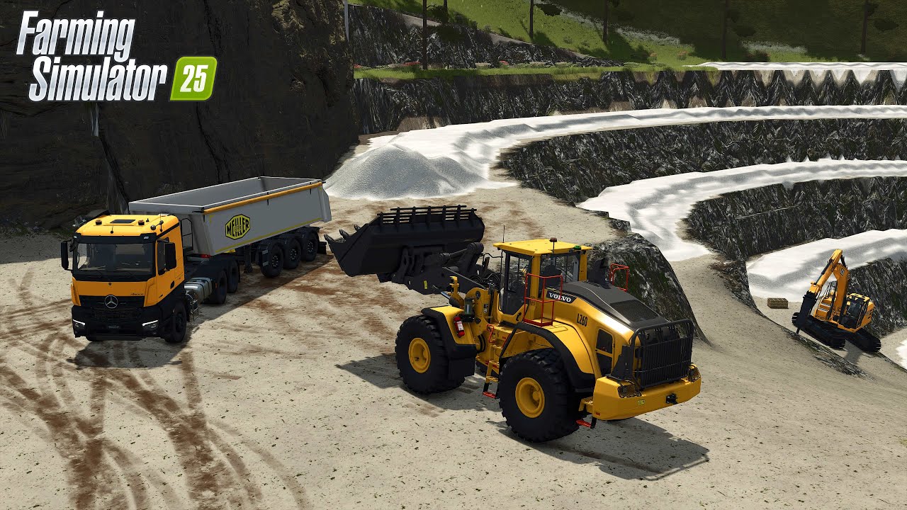 FS25 Console Miners 5 🚧 Lagoon Dry Andalusia Map 👷&zwj;♂️ Working At Lime Mine