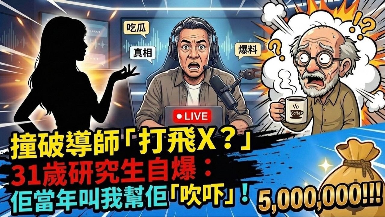 撞破導師「打飛X」變生埋女？31歲研究生自爆：佢當年叫我幫佢「吹吓」！