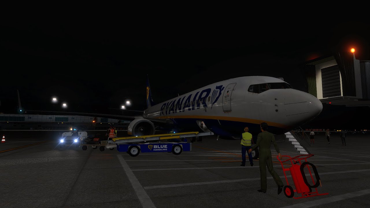 vRYR | FR5682 | Stansted Airport ILS 04 Night Landing | VATSIM