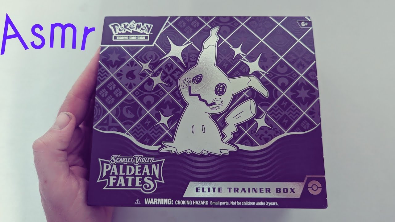 Asmr unboxing Pokémon paldean fates elite trainer box ( so many shinies 🌟)