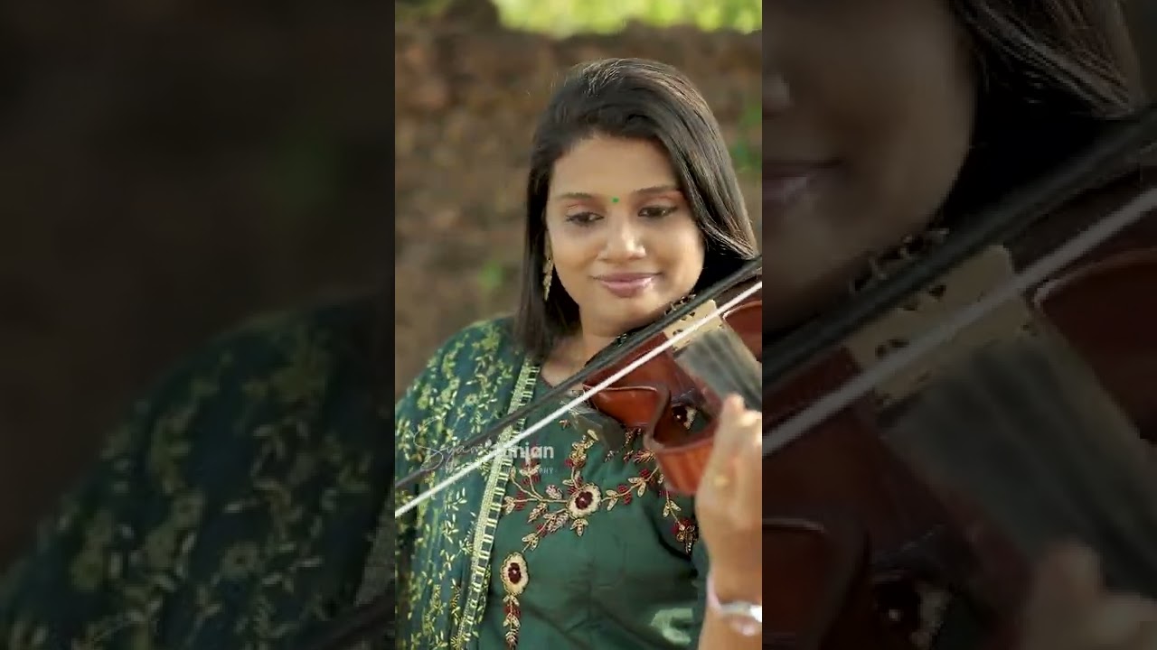 Ariyathe Ariyathe Violin cover by Aparna Babu 💚🎻.  #reels #trend #trending #malayalam #mohanlal
