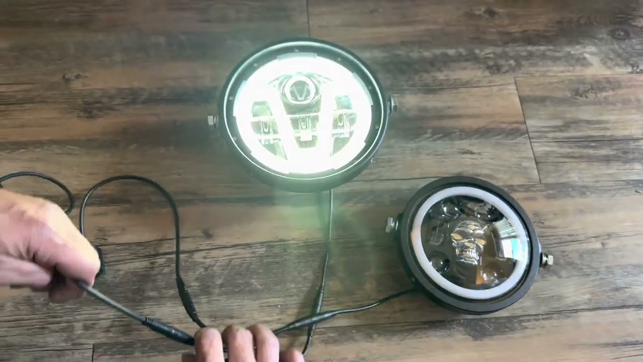 Polar bear headlight with direct connect to the ebike or scooter battery with on off switch easy way