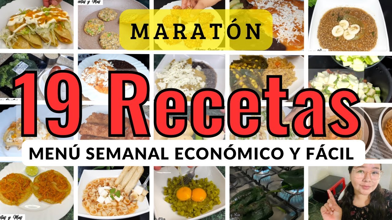 ✅Maratón de Recetas Fáciles y Económicas con $50| 19 Recetas| Menú Semanal🥩🥦🥕💸@YessyRecetas