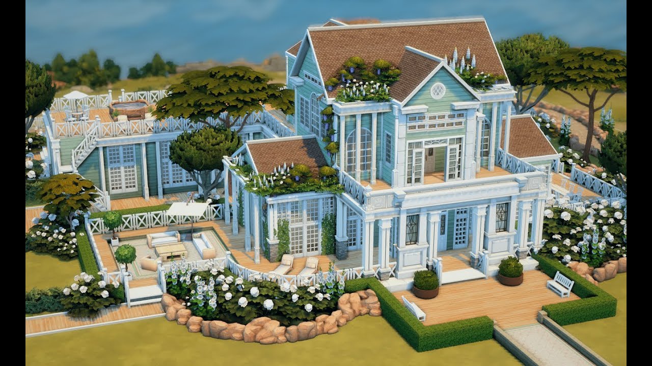 The Sims 4: Dreamy Windenburg Mansion (No CC Speed Build)