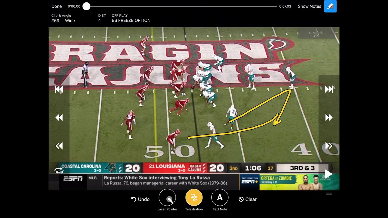 Coastal Carolina change up on the Freeze Option