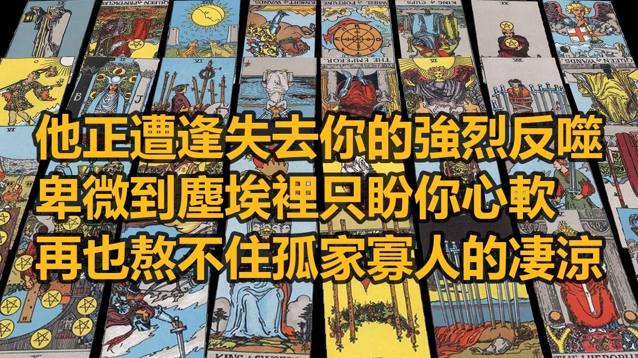 【隨緣傳訊】他正遭逢失去你的強烈反噬，卑微到塵埃裡只盼你心軟，再也熬不住孤家寡人的凄涼