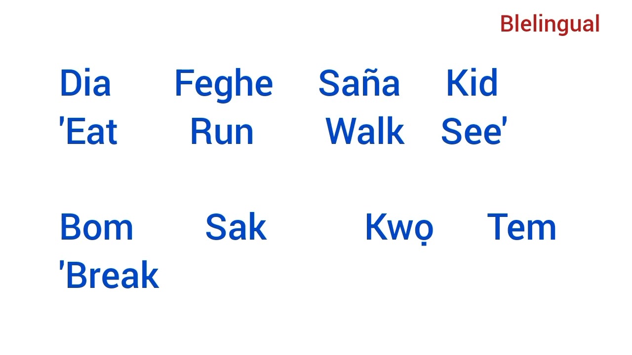 Verbs Commonly used in Ibibio #linguistics #ibibio #bilingualism #akwaibom #africanlanguage #efik
