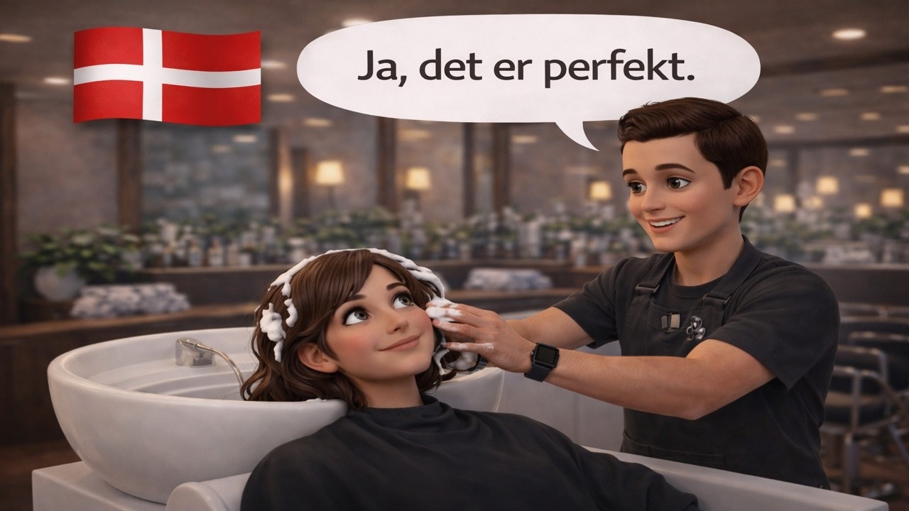 Real Danish Conversation for Beginners | Danish at the Hairdresser