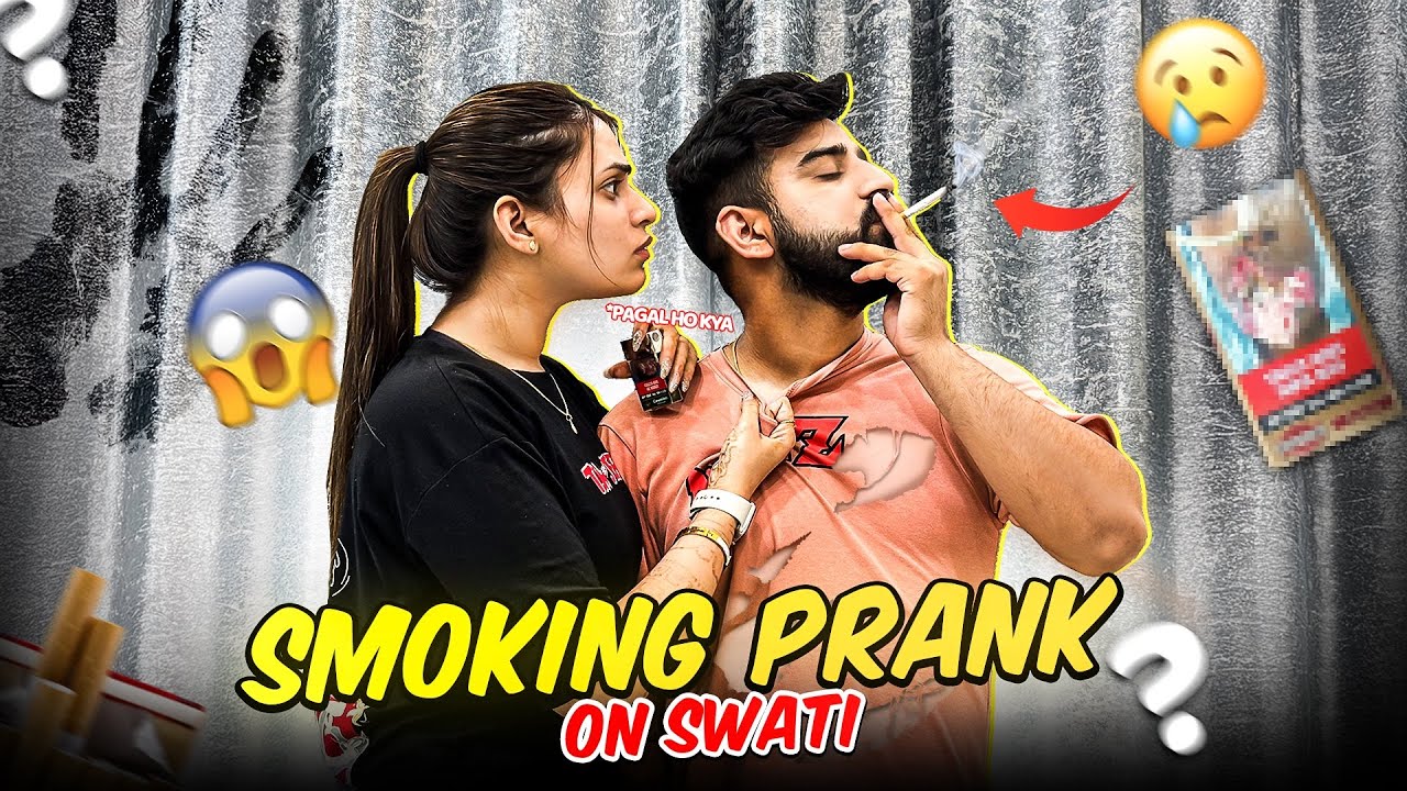 SMOKING PRANK ON SWATI 😱 TAPPAD MAAR DIYA 😭 Prank Gone Wrong | RajatSwatiVlogs