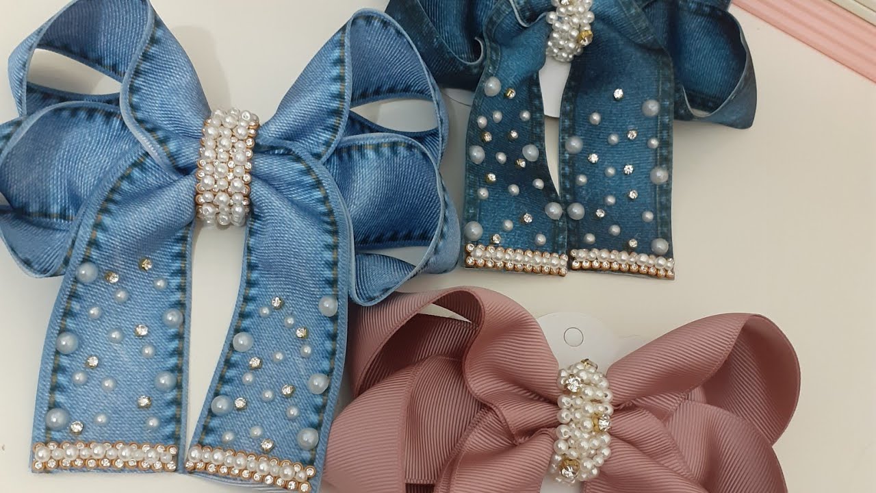 Parte 1: Laço boutique luxo com pontas para baixo .  By Edriana Batista