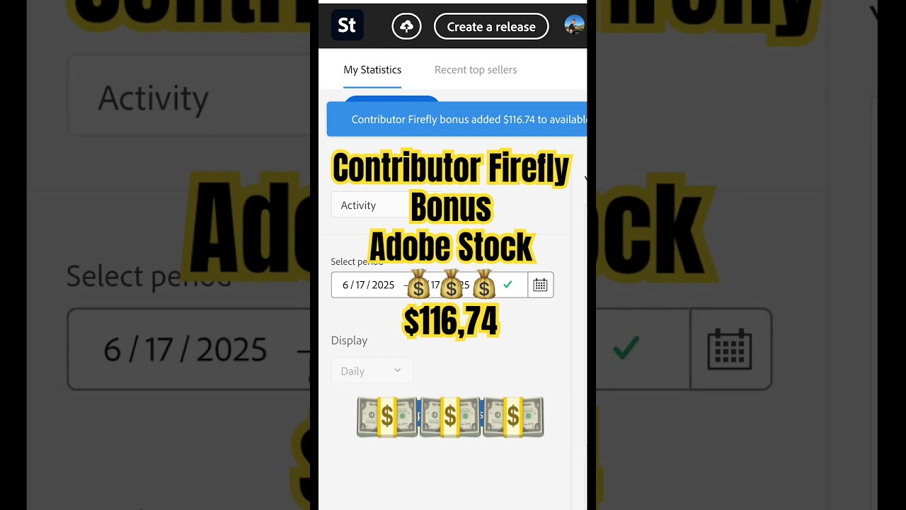 💰Contributor Firefly Bonus💰 $$$ Adobe Stock #adobestock #bonus #firefly #shorts