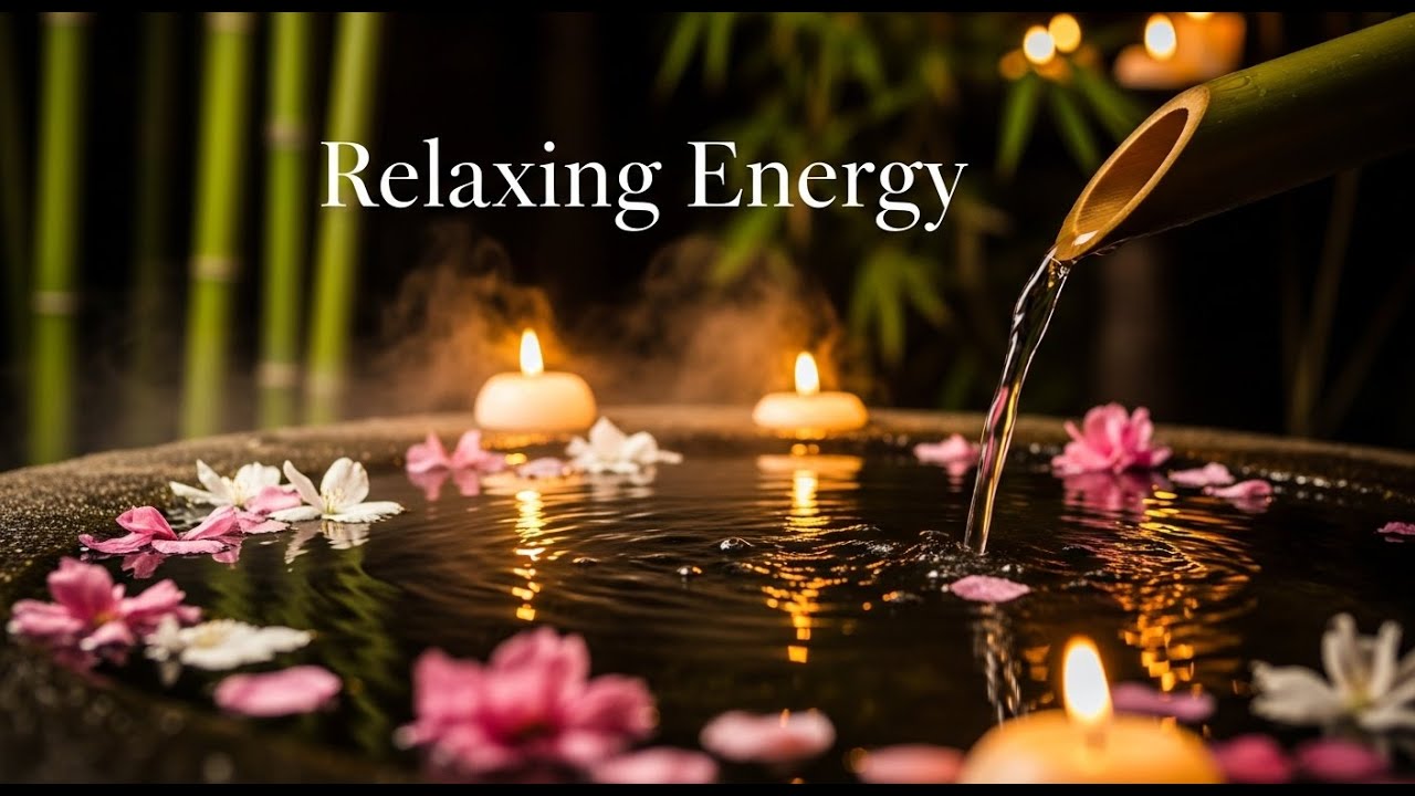Nature Zen Candle Peace Bamboo Fountain and Water Glow for Deep Sleep Relaxation Meditation Serenity
