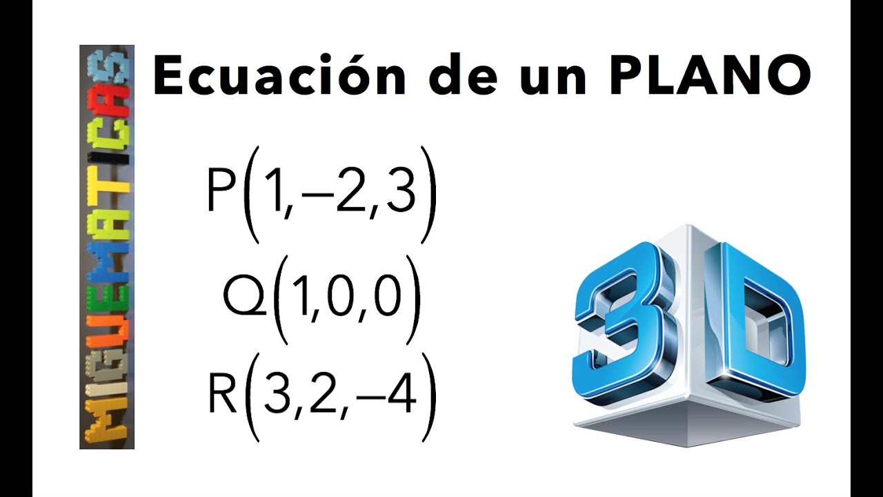 Geometría : Ecuación de un plano que contiene 3 puntos