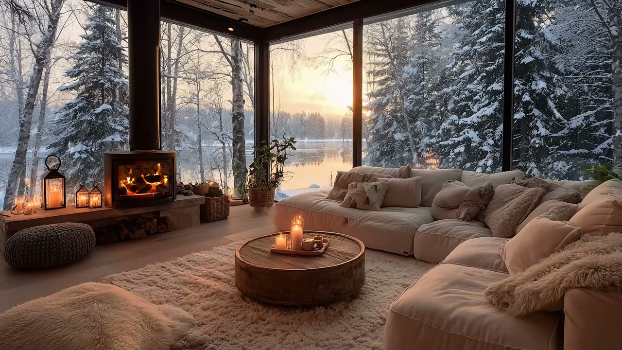 Soft Winter Piano at Night | White Lounge Ambience for Study, Relax & Sleep