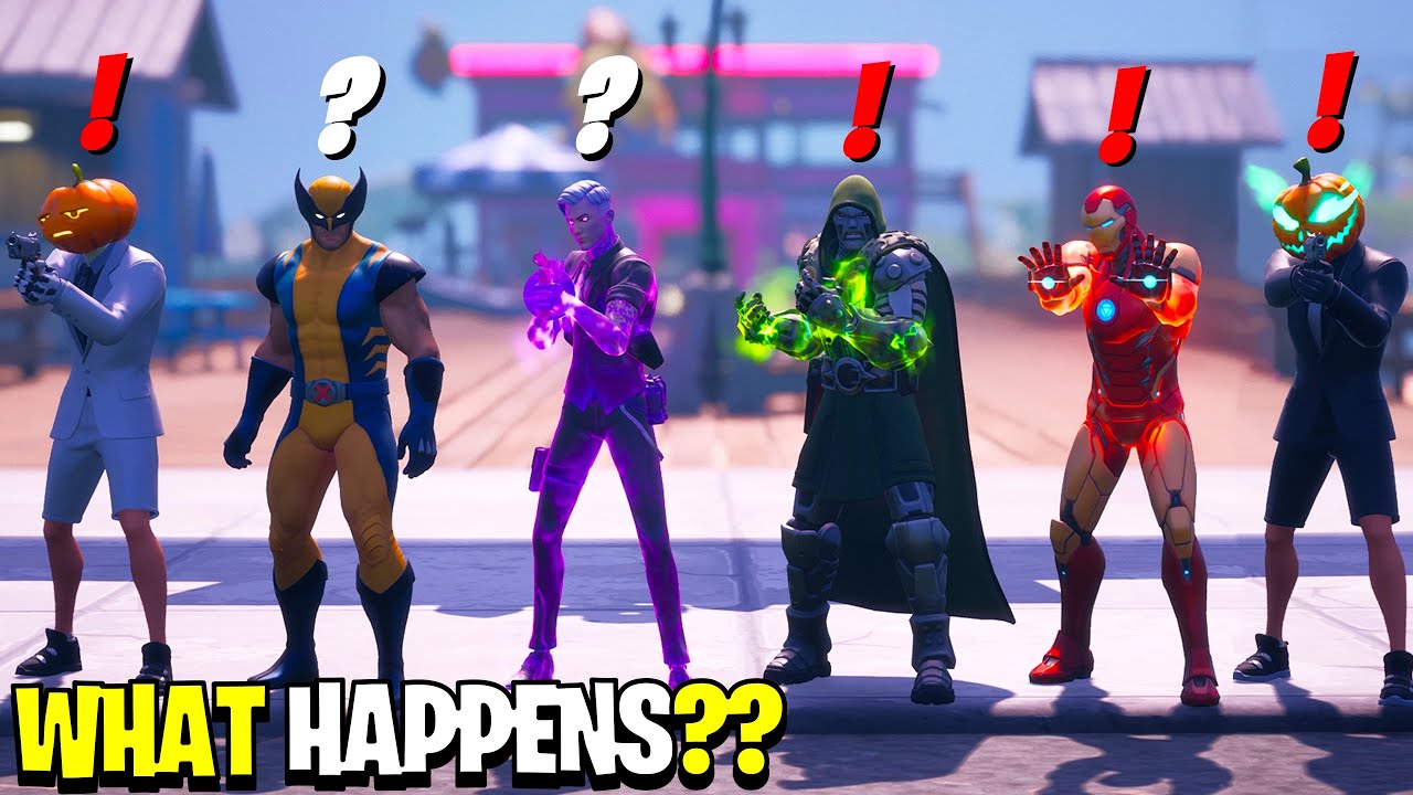 Что произойдёт, если ВСЕ 6 боссов встретятся в Fortnite! | Мидас встречает Железного человека, Ро...