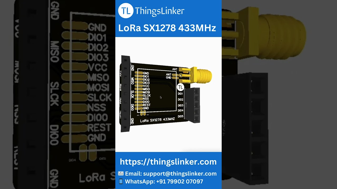 🚀 Excited to introduce our latest addition: the LoRa SX1278 433MHz Long Range RF Wireless Module! 🚀