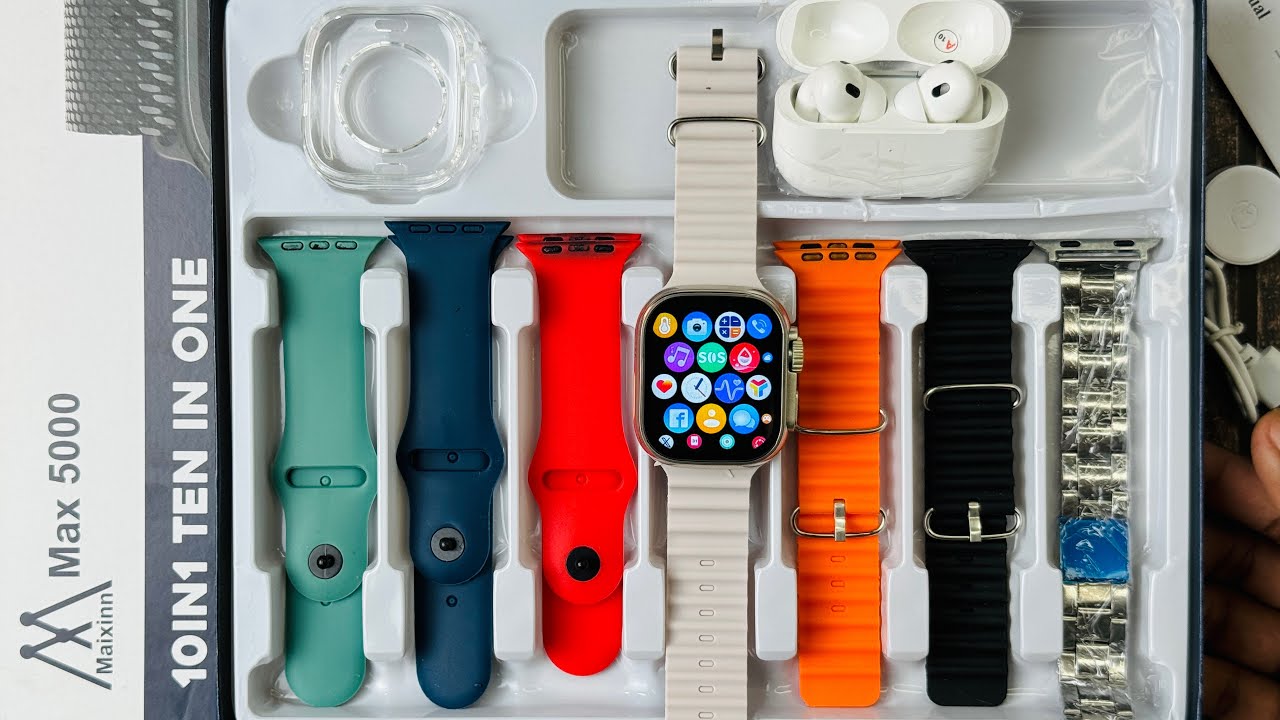 New S2000 Series 10 Smart Watch with BIG 2.1 inch Infinity display!! Silver-Combo-pack!!