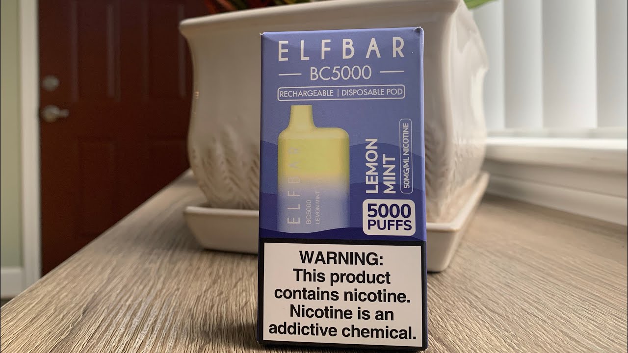 Lemon Mint Elfbar BC5000 Disposable Vape Review