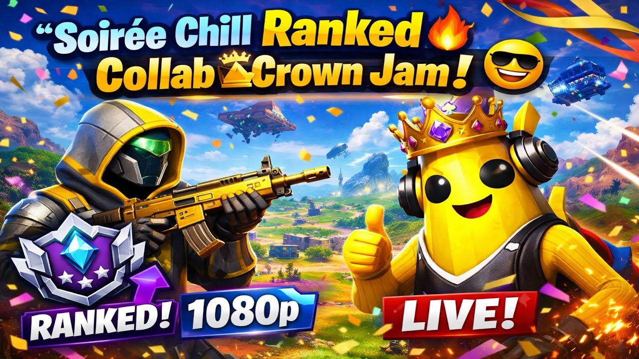 Soirée Chill Ranked sur Fortnite 🔥 On s’amuse en 1080p ! 😄