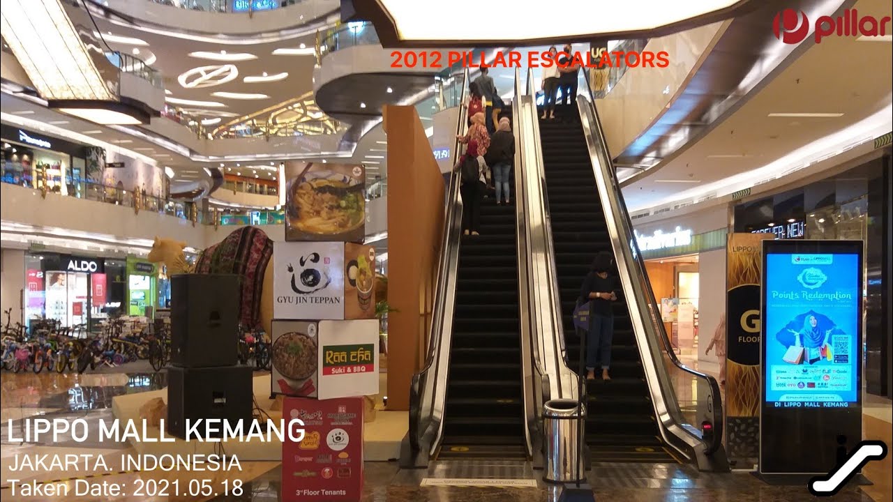 Pillar Escalators at Lippo Mall Kemang, Jakarta