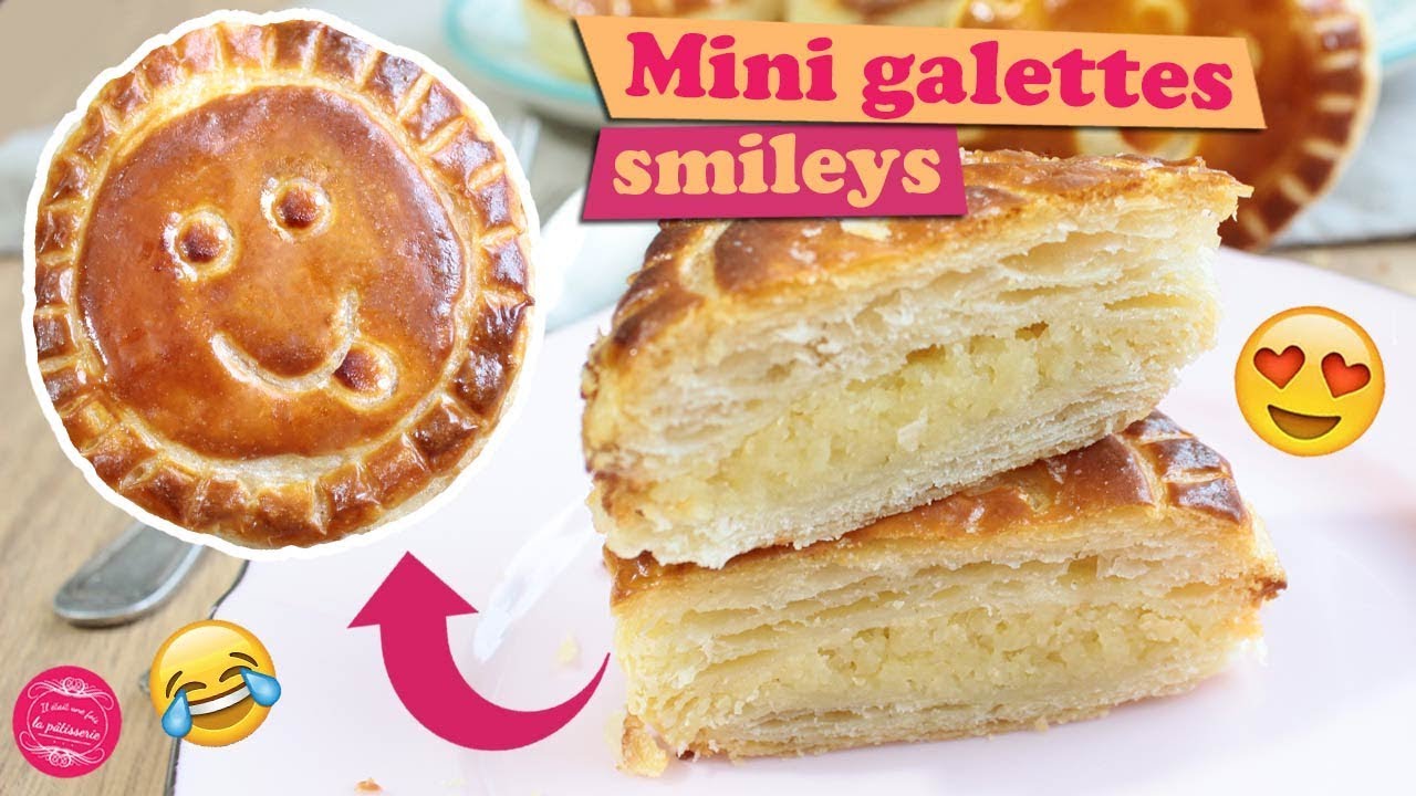 😛 MINI GALETTES DES ROIS SMILEY à la CREME D'AMANDE ~ TUTO GALETTES INDIVIDUELLES 😛