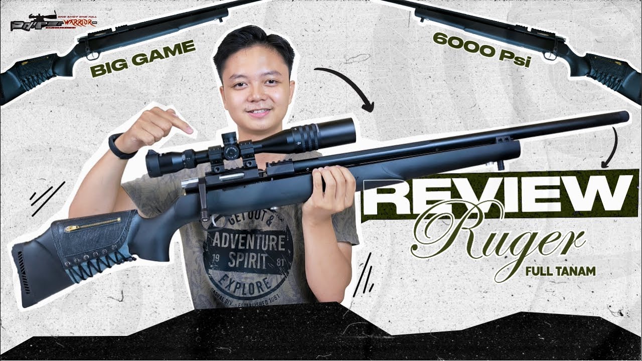 RUGER FULL TANAM SPEK TERBARU 6000Psi! UDAH BANYAK MENUMBANGKAN HAMA BABI YANG GEDE MINTA AMPUN!