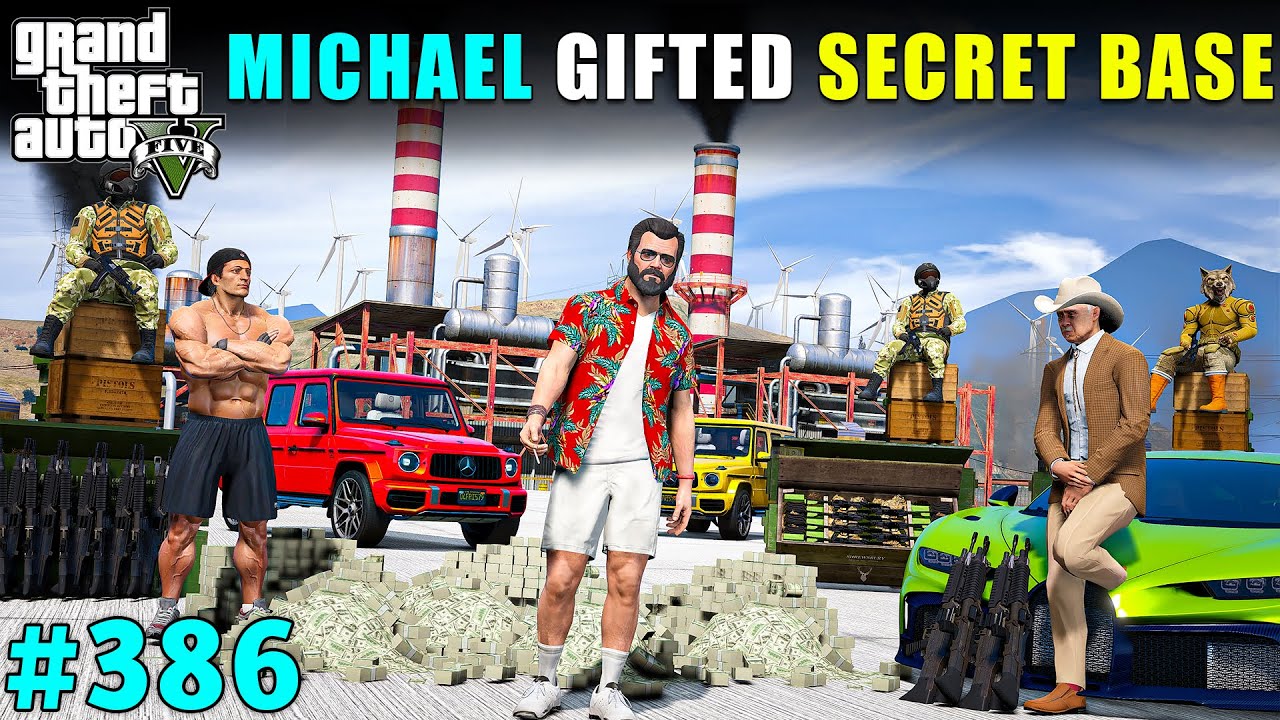 MICHAEL GIFTED LUXURY SECRET BASE TO UNDERWATER MAFIA | GTA V GAMEPLAY #386 | GTA 5