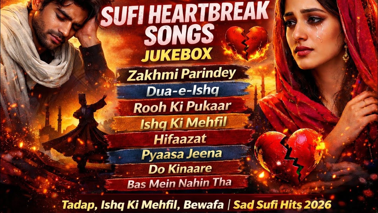Non-Stop Sufi Heartbreak Songs Jukebox 💔 | Tadap, Ishq Ki Mehfil, Bewafa | Sad Sufi Hits 2026