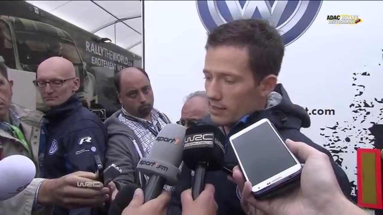 Rally Deutschland 2014 - Ogier SS8 Crash & Interview