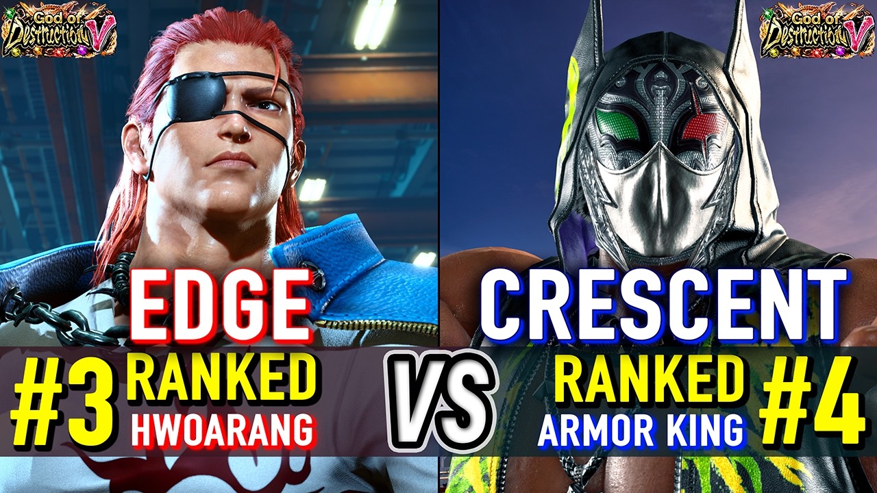T8 🔥 EDGE (#3 Ranked Hwoarang) vs CRESCENT (#4 Ranked Armor King) 🔥 Tekken 8 High Level Gameplay