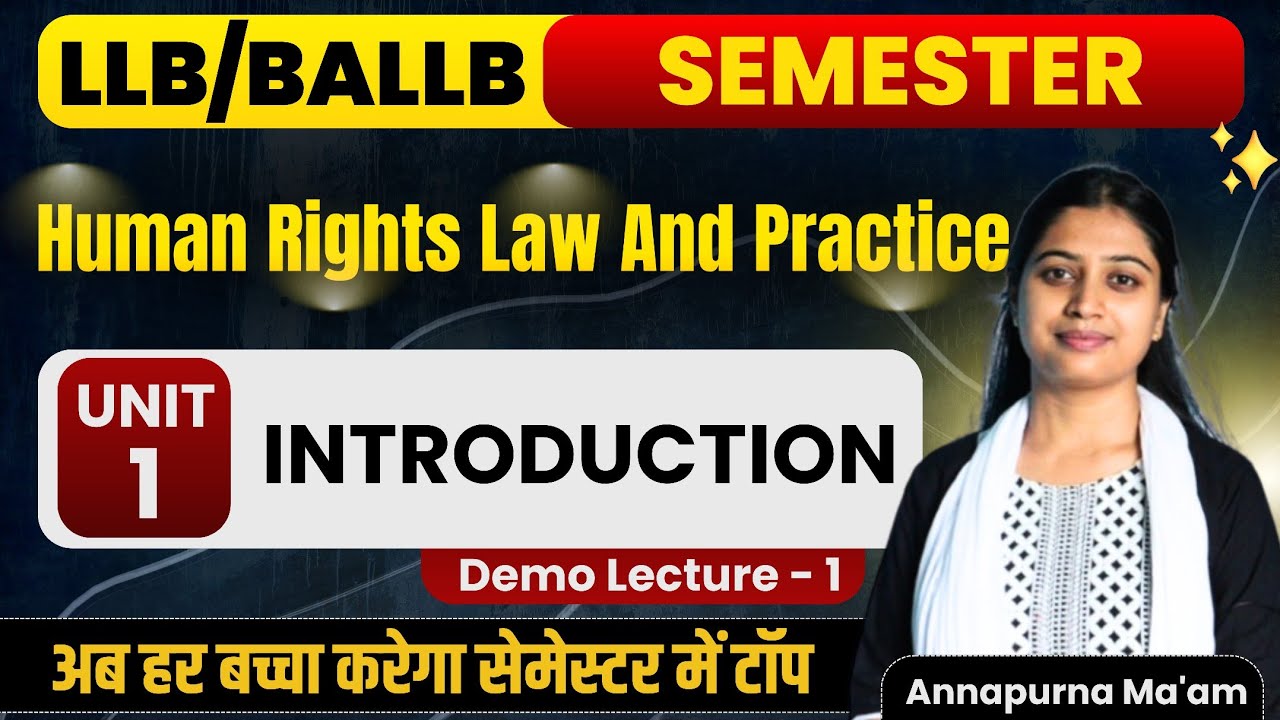 Introduction | Human rights Law and practice | LLB & BALLB Semester Exam | Important Topics |Paper