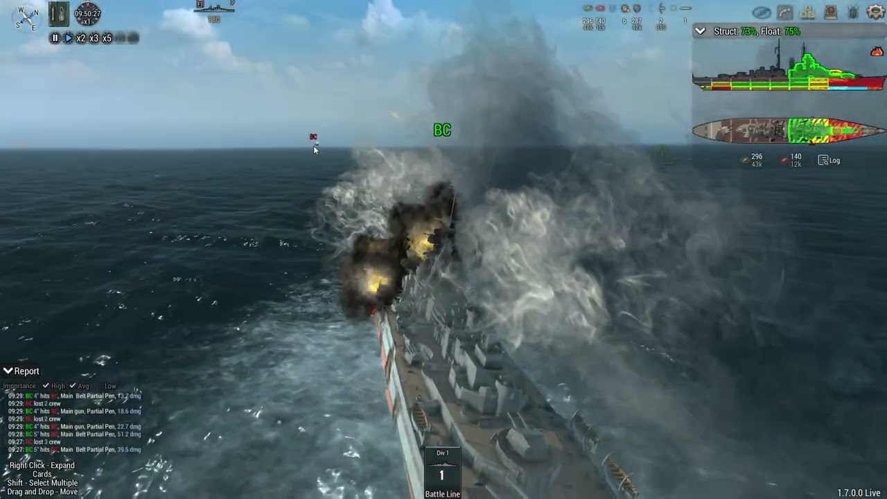 HMS hood vs SMS Blizwoge (Ultimate Admiral Dreadnoughts)